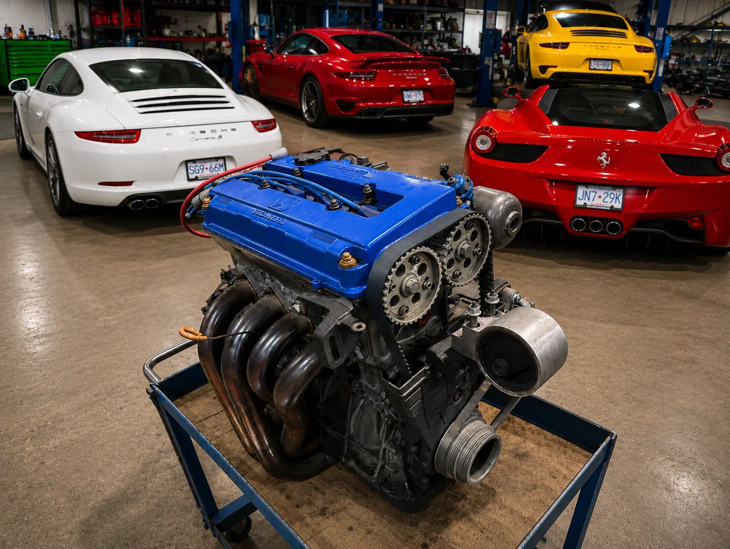 Engine build in the shop